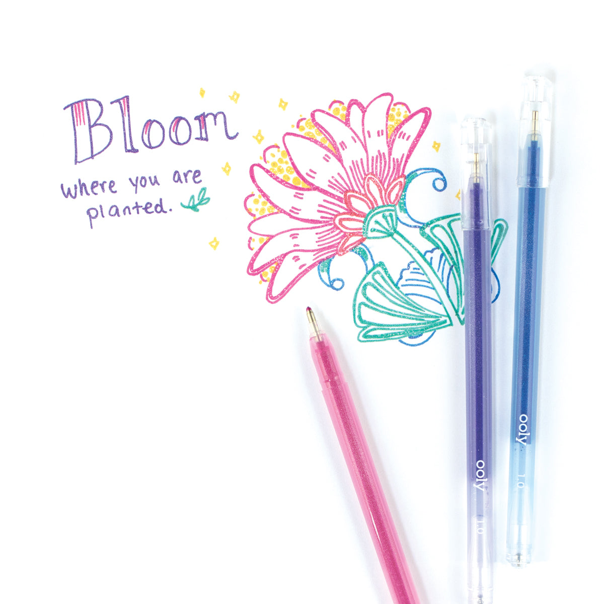 Radiant Writers Colored Glitter Gel Pens