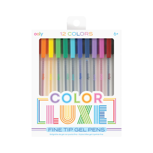 Color Luxe Fine Tip Gel Pens - 12 Colors
