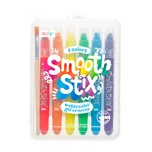 Smooth Stix Watercolor Gel Crayons - Pack of 6